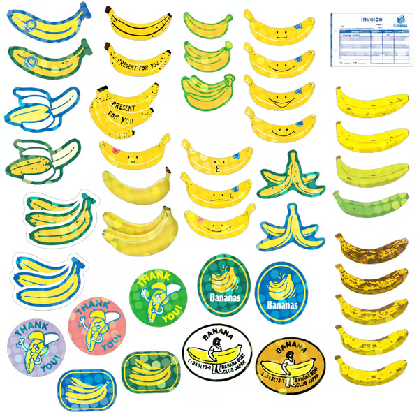 Miniature Shipping Box Flake Sticker Set