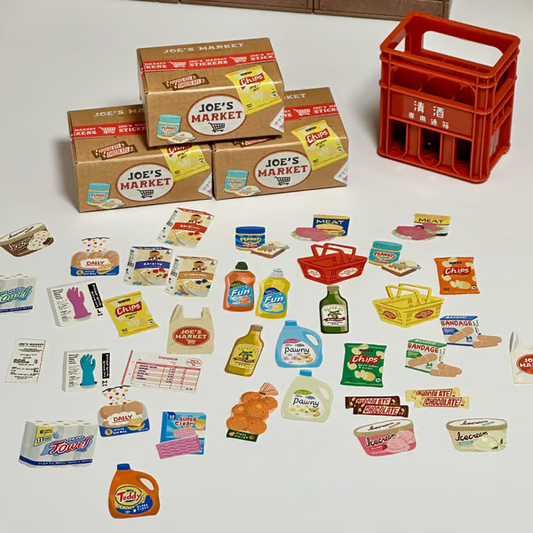 Miniature Shipping Box Flake Sticker Set