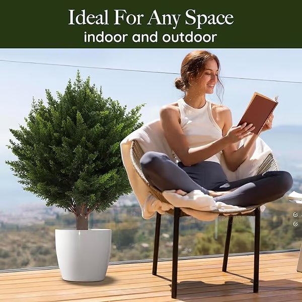 💥LAST DAY 49% OFF-Artificial Cedar Topiary Ball Tree