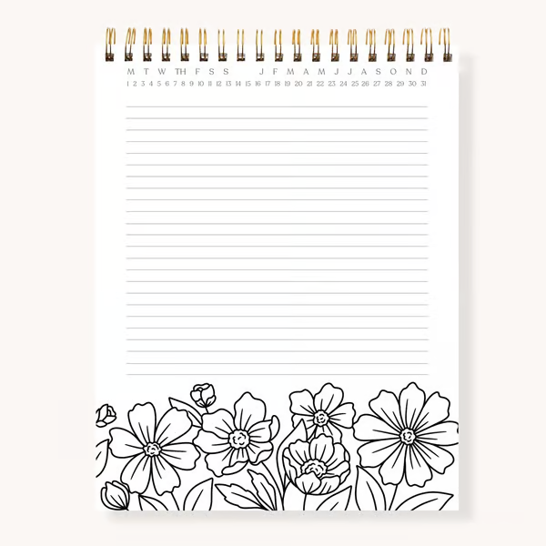 🎨Color-In Spiral Notebook & Daily Planner🧑‍🎨