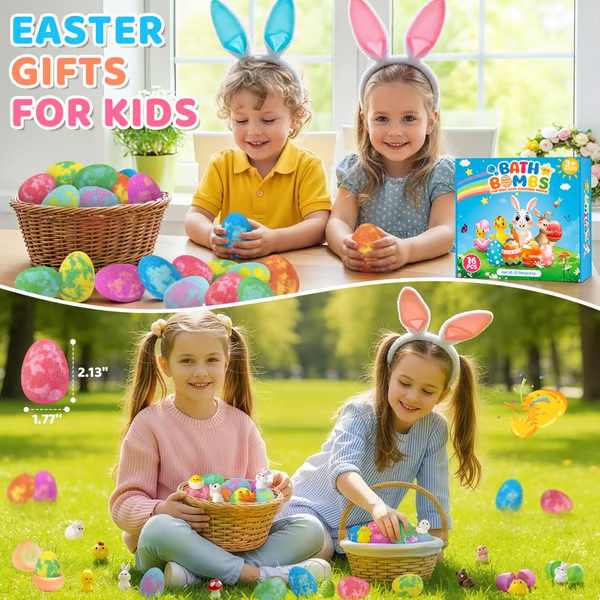🥚 BunnyBurst Surprise Bath Bombs for Kids