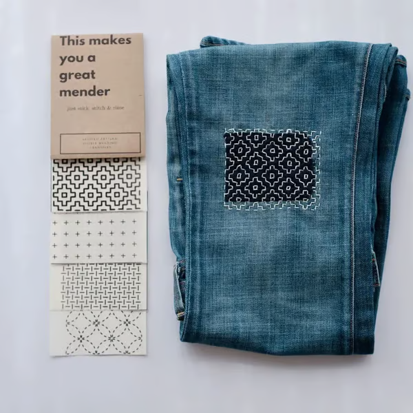 🔥Last Day 49% OFF - 🔥Visible Mending Transfer Sashiko Pattern