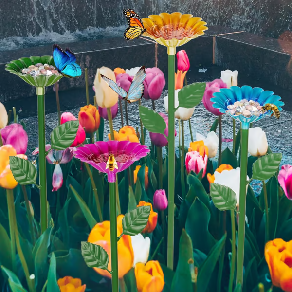 🐝🌷Bee and Butterfly Water Feeder with Flower Design🎁BUY MORE SAVE MORE