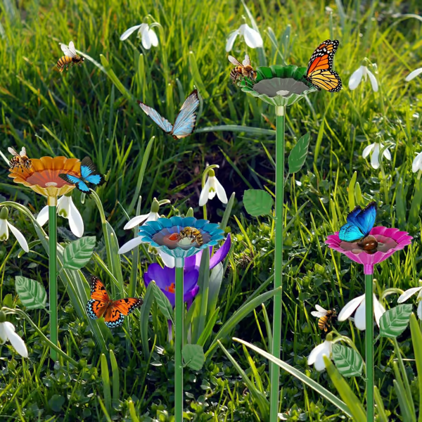 🐝🌷Bee and Butterfly Water Feeder with Flower Design🎁BUY MORE SAVE MORE