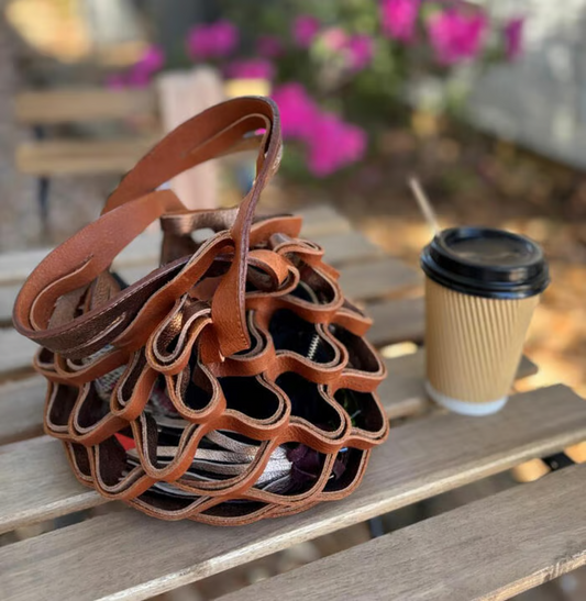 🔥Last Day: 49% OFF🔥The Zest Bag - Handmade Leather Folding Tote Bag