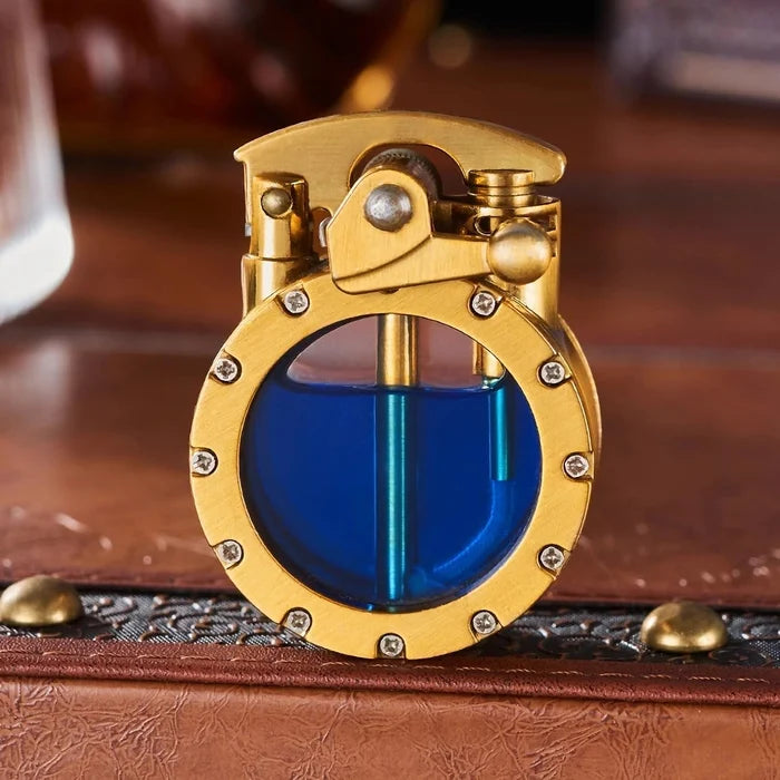 🔥Hot Sale-49% OFF🔥💖🎁Vintage Trench Lighter Transparent Kerosene Lighter Antique Steampunk Lighter Cool Unique Lighter for Men