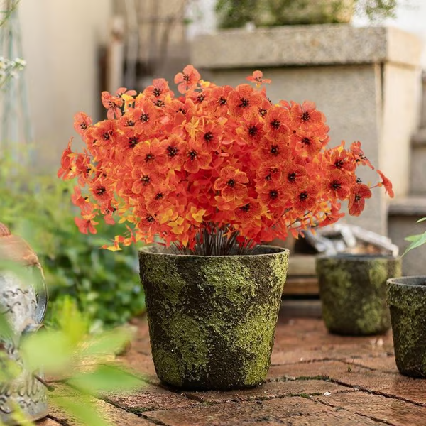 🔥🎃Halloween Discount🎃Realistic Fall Fake Flowers 12/24pcs UV Resistant
