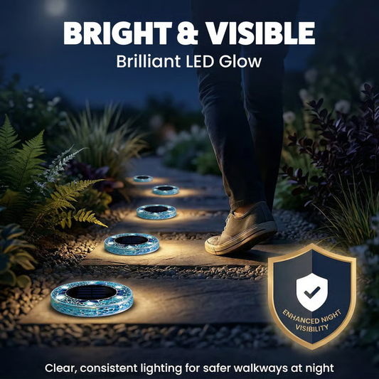 ✨ EDITORS' PICK: 50% OFF丨🌙 Solar Mosaic Disk Garden Lights