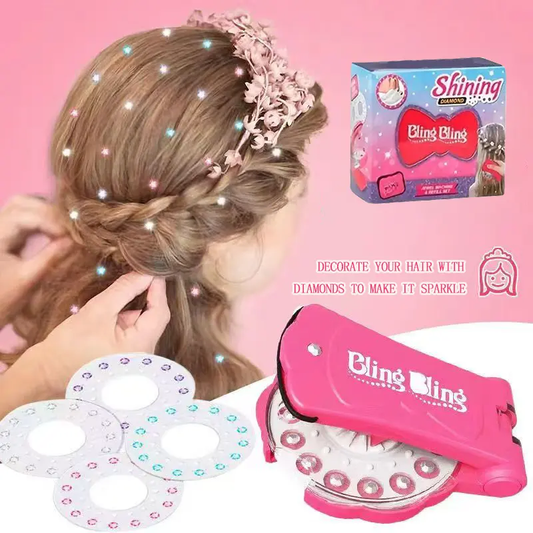🏆 #1 Bestselling🏆Glitter Diamond Styling Tools Hair Gemstone Styling Set