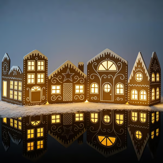 🔥LAST DAY 50% OFF- 🎄Christmas Gingerbread House Decorations with LED Lights💡