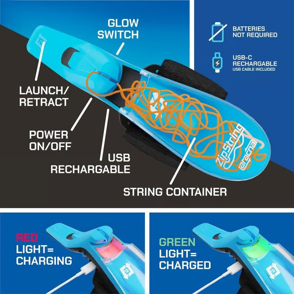 World's First String Launching Webshooter that Glows-In-the-Dark - Perfect Holiday Gift