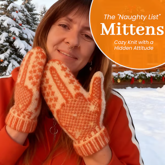 🎅 The "Naughty List" Mittens | Cozy Knit with a Hidden Attitude🖕✨