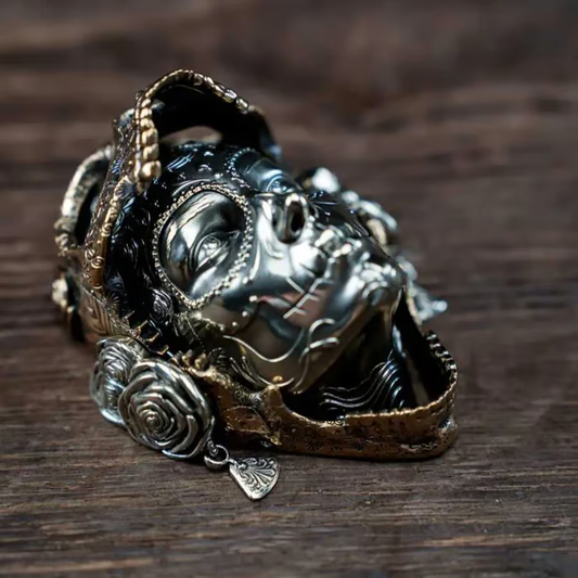 Handmade Metal Mechanical Skull – Magnetic Decoration