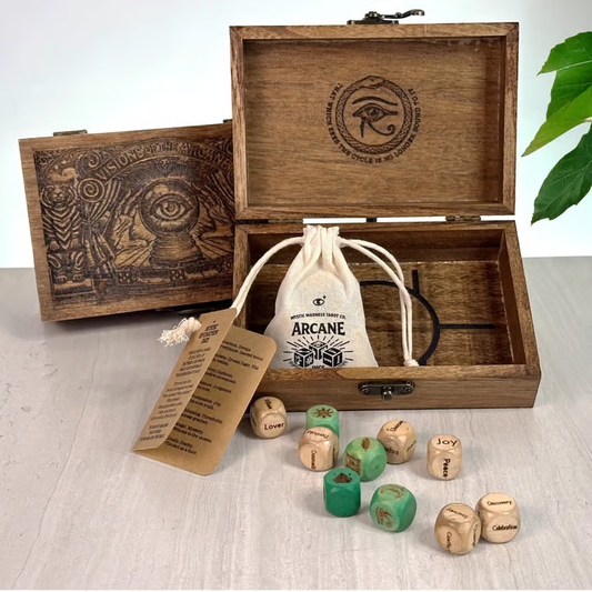 🔮 Arcane Divination Dice Set – Handcrafted Oracle Dice for Tarot, Ritual & Intuitive Guidance